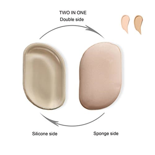 Makeup Blender & Silicone Sponge,Two in One Makeup Sponge Wet&Dry Sponge Blender,Reusable and Washable Latex -Works With Liquids, Powders, Creams by SNCOTO