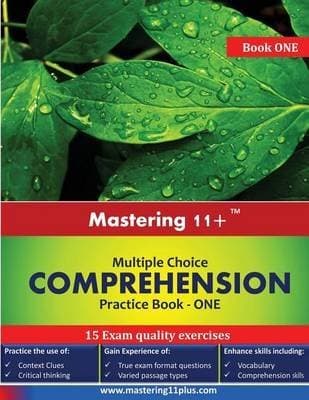 Mastering 11+ Comprehension - Practice Book 1: CEM Style Multiple Choice Exercises Paperback – 1 Sept. 2014