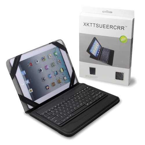XKTTSUEERCRR 10 10.1 Universal PU Leather Case w/ Removable Detachable Wireless ABS Bluetooth Keyboard For SONY Xperia Tablet S SONY Xperia Tablet Z