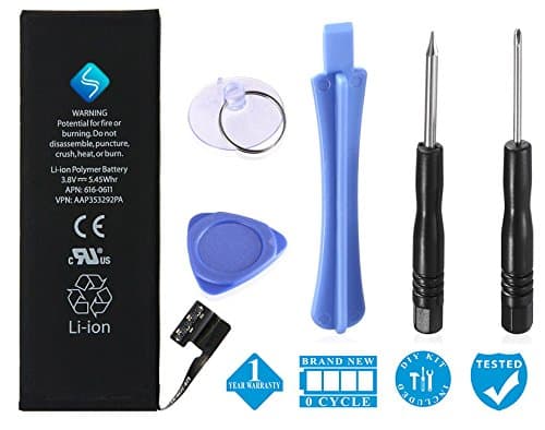 SmartOn Battery for iphone 5 with Complete Repair Toolkit – 1 Year Warranty