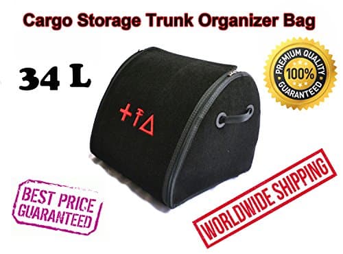 Car Cargo Storage Trunk Organizer 34L Auto Boot Folded Bag Premium Quality Durable First Aid Emergency Kit Box Cargo Tray Universal Vehicle Fit Dodge Avenger Caliver Nitro Dart Magnum Stratus Viper