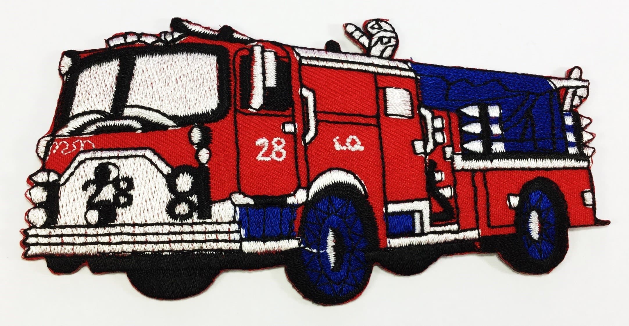 Fire Engine Truck DIY Applique Embroidered Sew Iron on Patch p#52