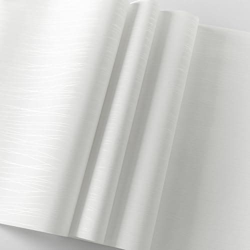 Striped Wallpaper Modern 3D Embossed Wallpapers White Mix Plain Thick Textured Wallpaper for Bedroom Adults Teenager Living Room Lounge Hallway Hall