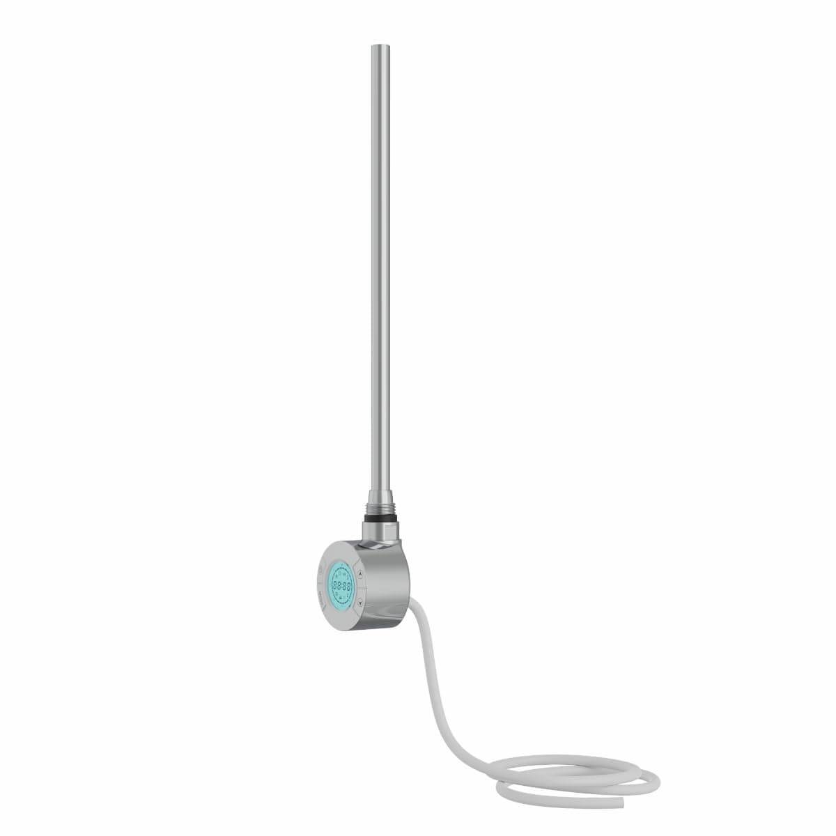 NRG Chrome Thermostatic Heating Element LCD Display for Electric Heated Towel Rail, Dual Fuel Radiator conversion kit 700W