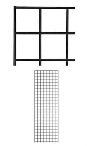 Gridwall Panel in Black Wire 2 x 6 Feet - Lot of 4
