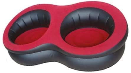 Inflatable Double Chair Flocked Modern Funky Design - Red Double