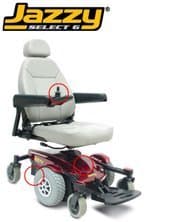 Jazzy Select 6 - Jazzy Red, Standard