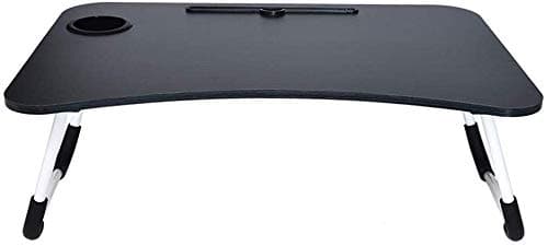 MEDITIVE Adjustable Laptop Bed Table Lap Desk, Portable Bed Tray Table for Couch and Sofa, Breakfast Tray Dining Table, Folding Dormitory Table Notebook Stand Reading Holder for Couch Floor Kid