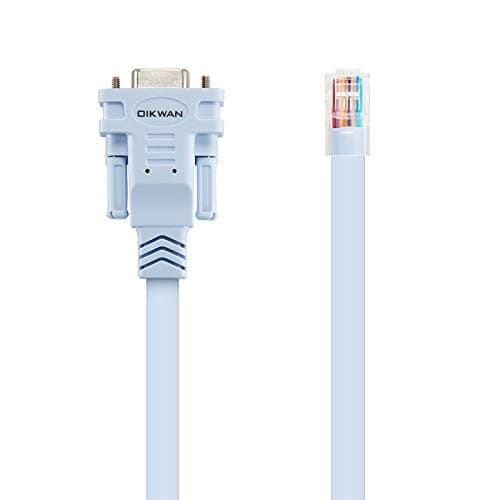 RJ-45 to DB-9 Rollover Console Cable,DB9 to RJ45 Console Cable Cisco Device Management Serial Adapter(Blue)
