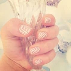 Half Sheet, Jamberry Wraps "White Chevron" Nail Wraps