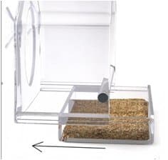 Bird Feeder For Window With Removable Tray & Durable Acrylic Clear Window Feeder For Unlimited Wild Birds - Great For Attracting Small And Large Birds - Virtually Squirrel Proof by Simplicity Designs
