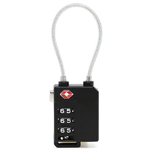 YiF TSA-Accepted 3-Dial Combination Padlock Small Luggage Lock Black