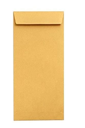 True-Ally Laminated Yellow Paper Cheque Size Envelope Ideal For Home Office Secure Mailing | Poly Laminated inside | 11 x 5 inch (Pack of 50)