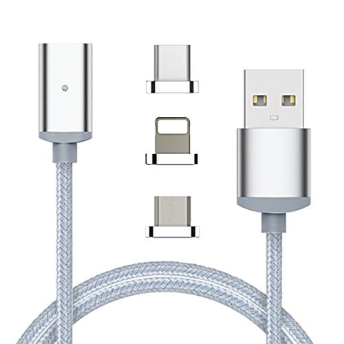 3 in 1 3ft High Speed Charging Magnetic Cable Nylon For Android Or Apple Product lightning type c micro usb