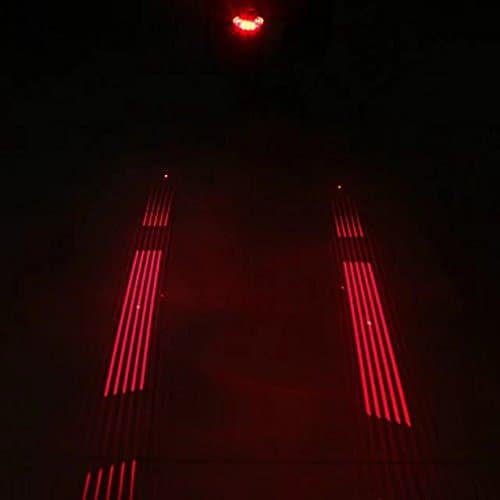 Cool Bicycle Taillight 5 LED Light Laser Warning Line Taillight Night Safety Light Variety of Light Modes to Choose From Fit Most Bicycles Rechargeable Black 4 Types (Plastic) (Speed line)