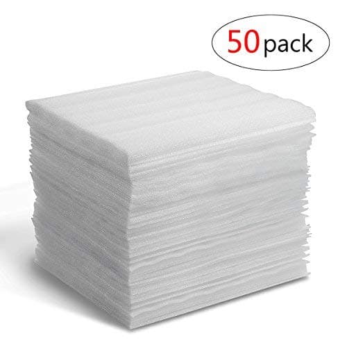 Cushion Foam Sheets Foam Wrap Sheets Epe Foam Sheets for Packing and Moving Supplies,Protecting Fragile Valuables 13.8" X 12.9" 50 Count