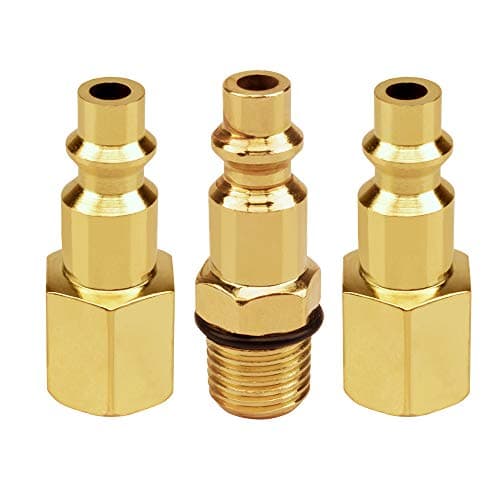 Astarye Air Tool Coupler and Plug Kit 1/4" Industrial Industrial Type D Quick Connect Set 3 Pack