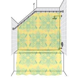 Sloped Ceiling Shower Rod - 39" x 39"