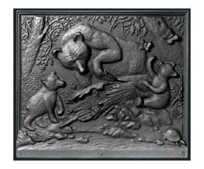 20" x 18" Three Bears Fireback