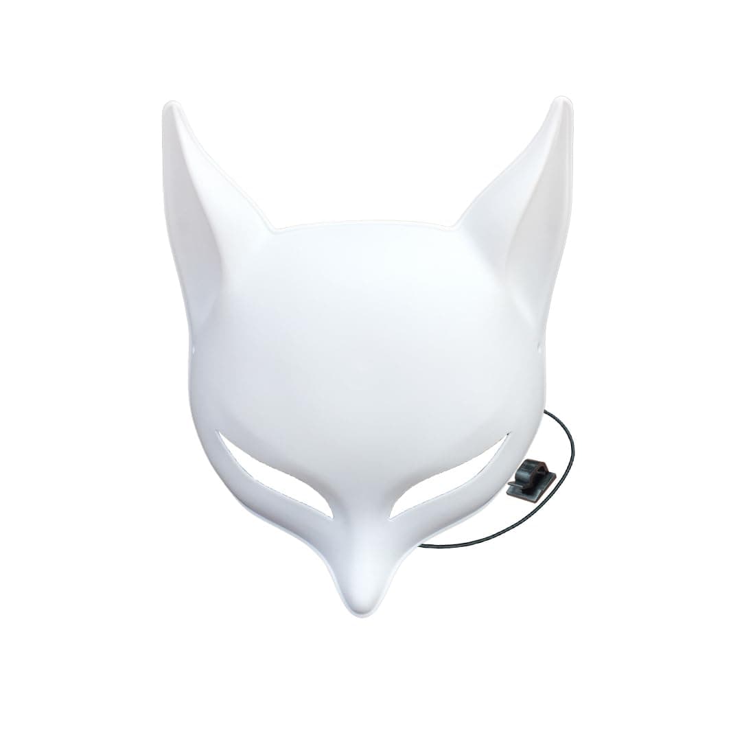 Plain White Blank Kitsune Fox Mask for Halloween Handpaint DIY,1x Half Cover Unpainted Base for Campus Activities Room Decor