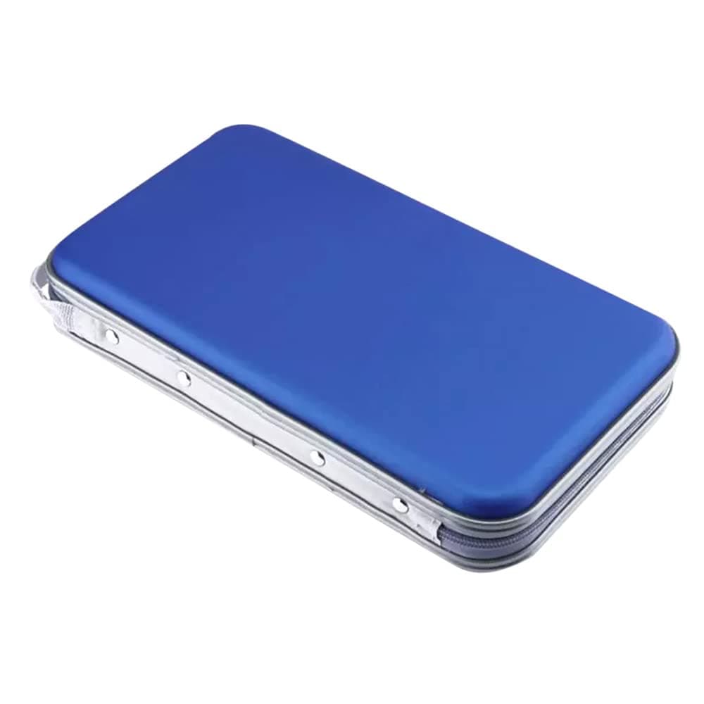 Portable Cd Wallet, Yeqoo 80 Disc DVD VCD DJ Storage Album Bag Hard Box Double side DVD storage case (Blue)