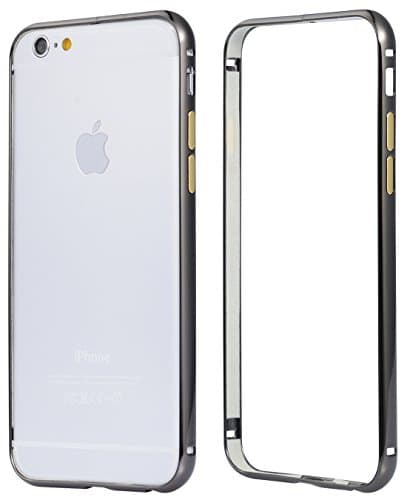 iPhone 6 Case, Crosspace iPhone 6 Stainless Steel Bumper -- Premium Metal Bumper Frame Case Slim Perfect Fit Hard Sides Cover for Apple iPhone 6 4.7inch (Black)