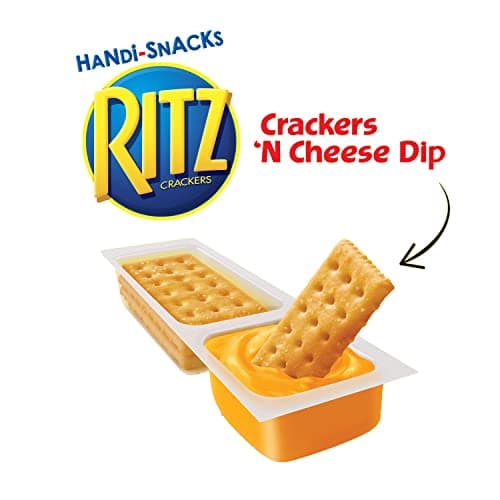Handi-Snacks RITZ Crackers 'N Cheesy Dip Snack Packs, 4 Boxes of 12 Snack Packs (48 Total Packs)