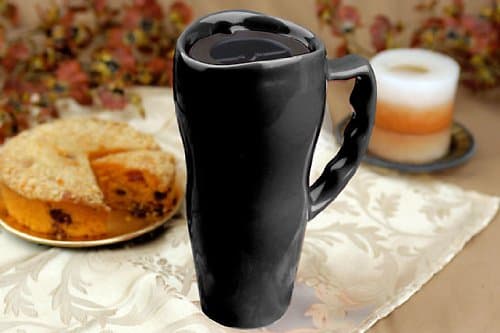 20 oz. Microwavable Ceramic Travel Mug Black