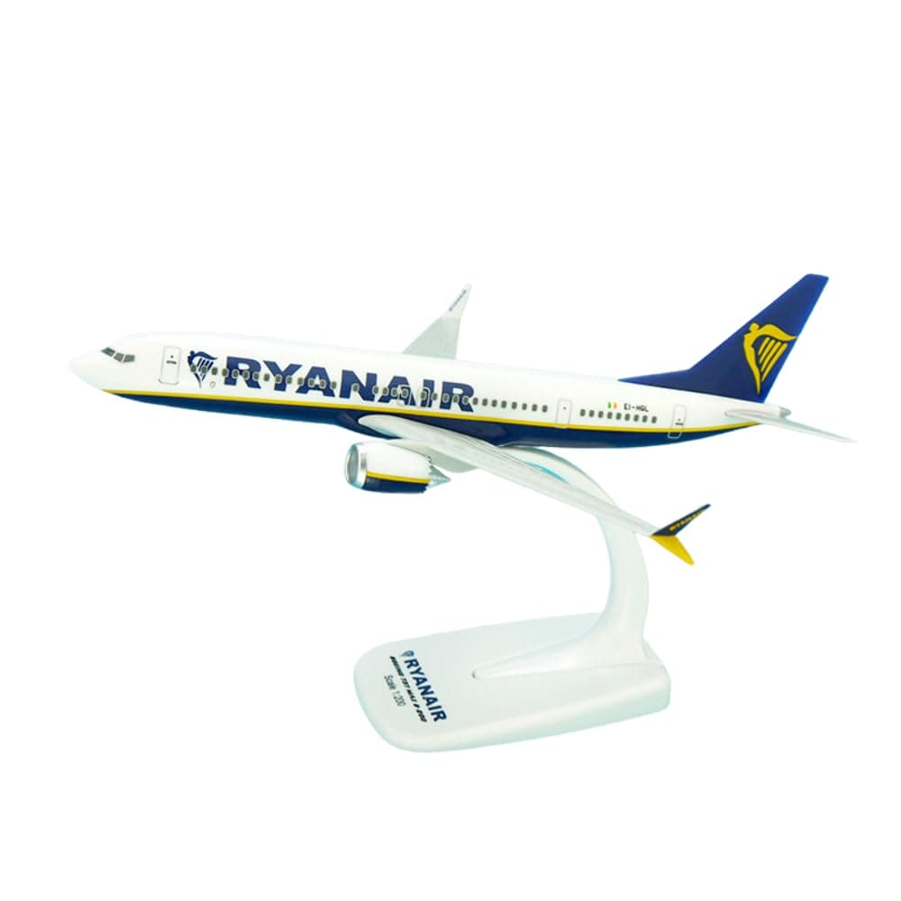 Ryanair Model Plane Boeing 737 MAX 8-200 EI-HGL 20cm Snap-Fit Model