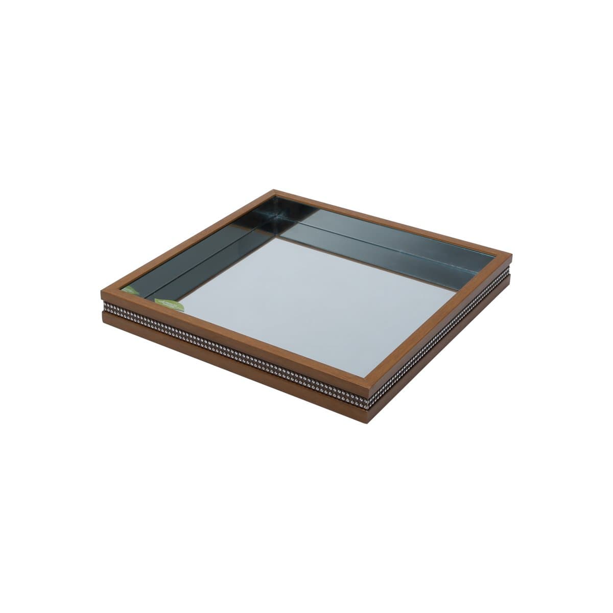 Rhinestones Mirror Tray Wood