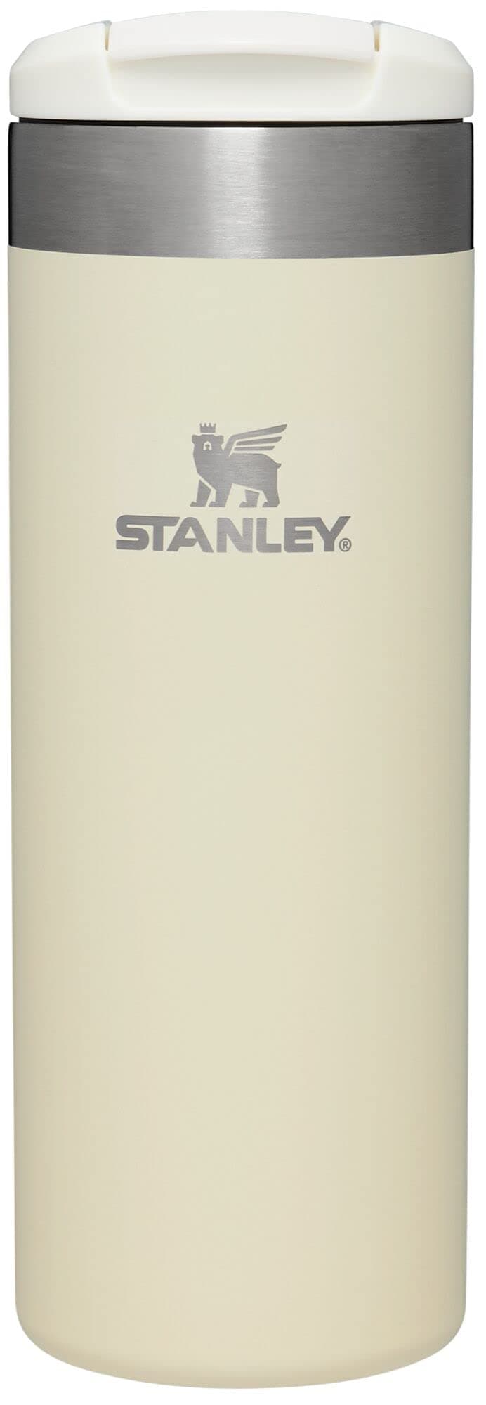 Stanley AeroLight Transit Bottle 16 oz | Locking Drink Through Lid | Leak Resistant Water Bottle or Coffee Travel Mug | Lightweight Insulated Stainless Steel | BPA-Free | Cream Glimmer