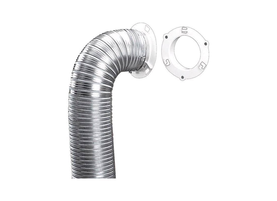 Dryer Dock The Original Dryer Vent Quick Release - Two-Piece Dryer Hose Quick-Connect, Twist & Lock Tight, Fits 4 Inch Tubes,White