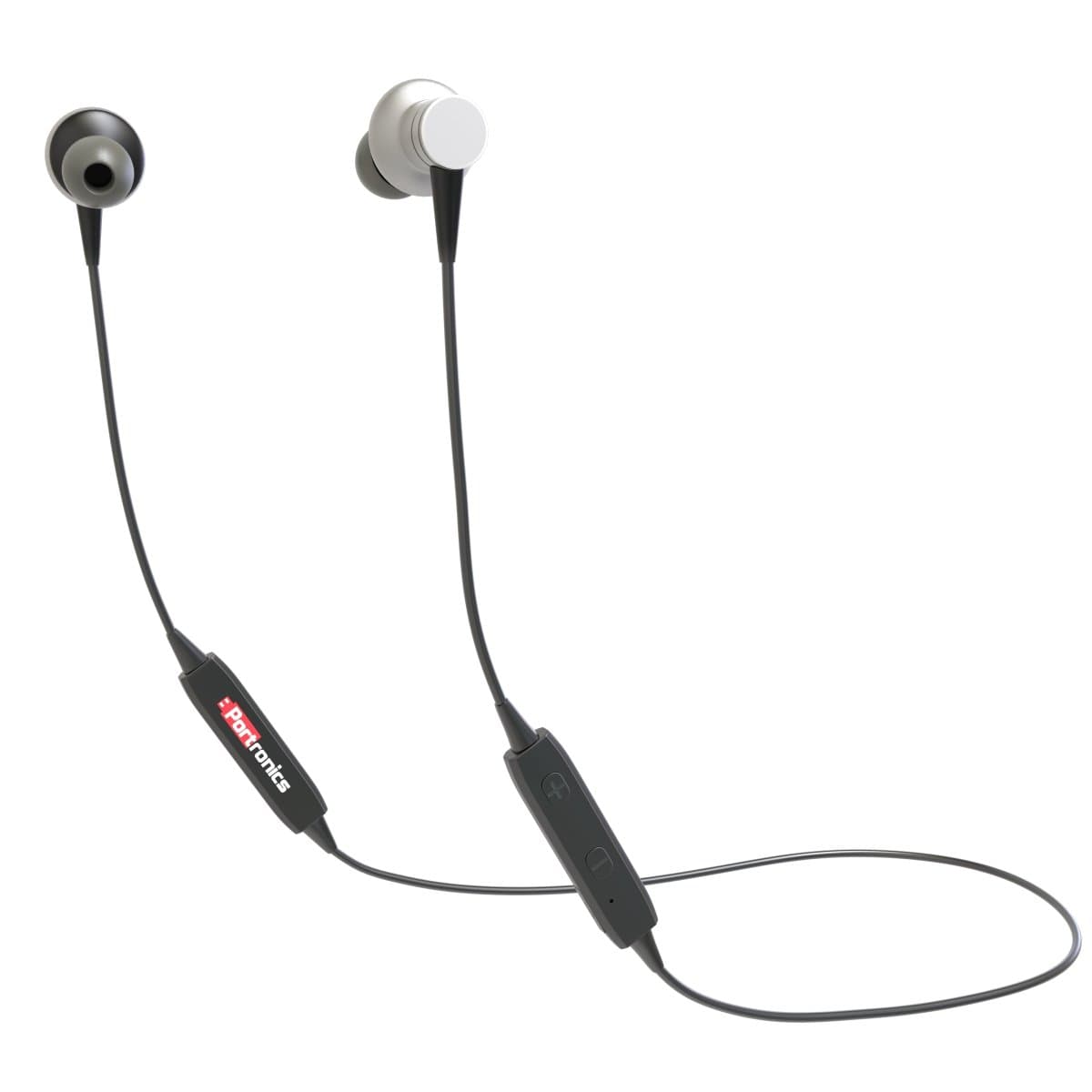 Portronics POR-794 Harmonics 204 Inline in-Ear Bluetooth Stereo Earphones with Magnetic Latch (Black)