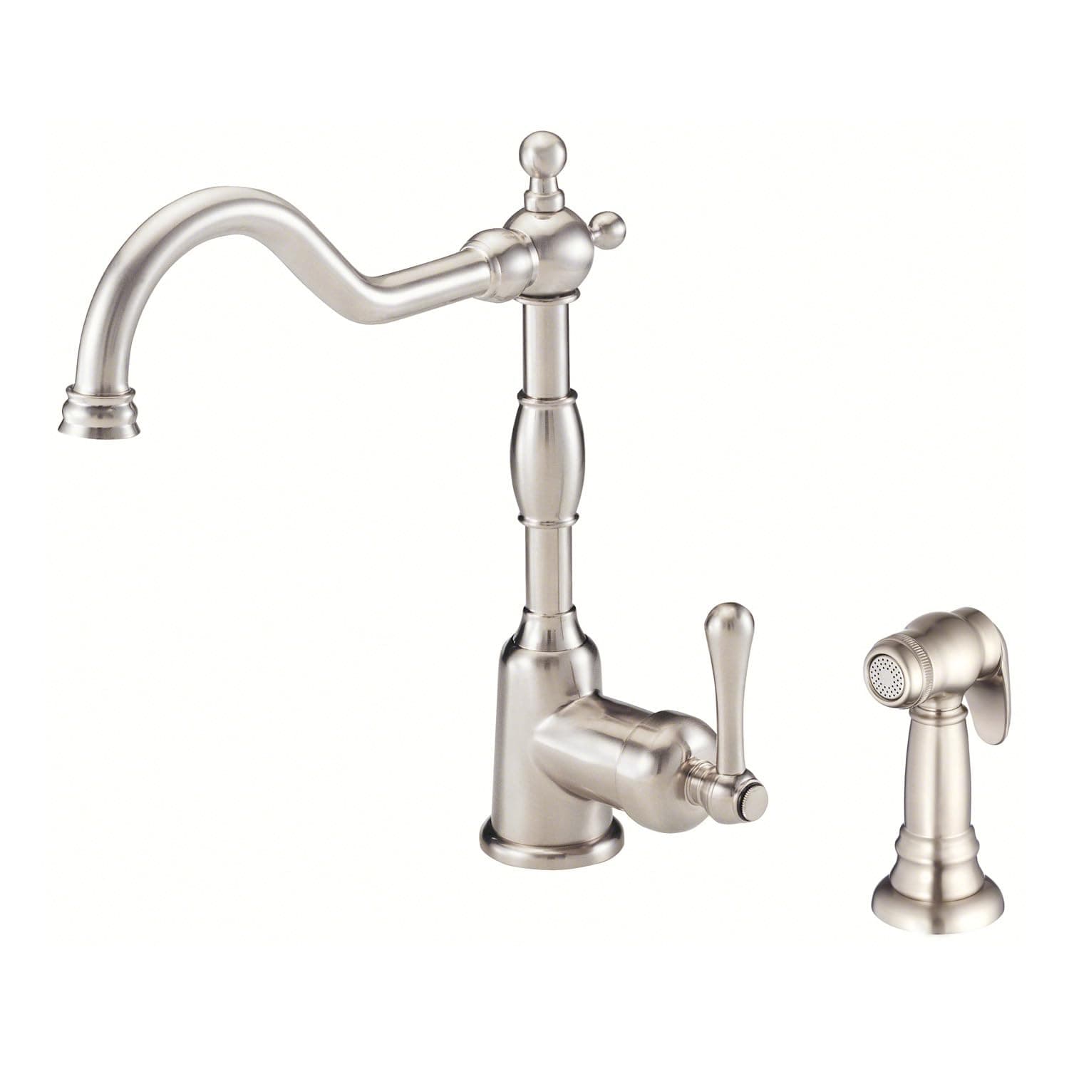Danze D401157SS Opulence 1.75 GPM Single Handle Kitchen Faucet w/Spray Nozzle (Stainless Steel)