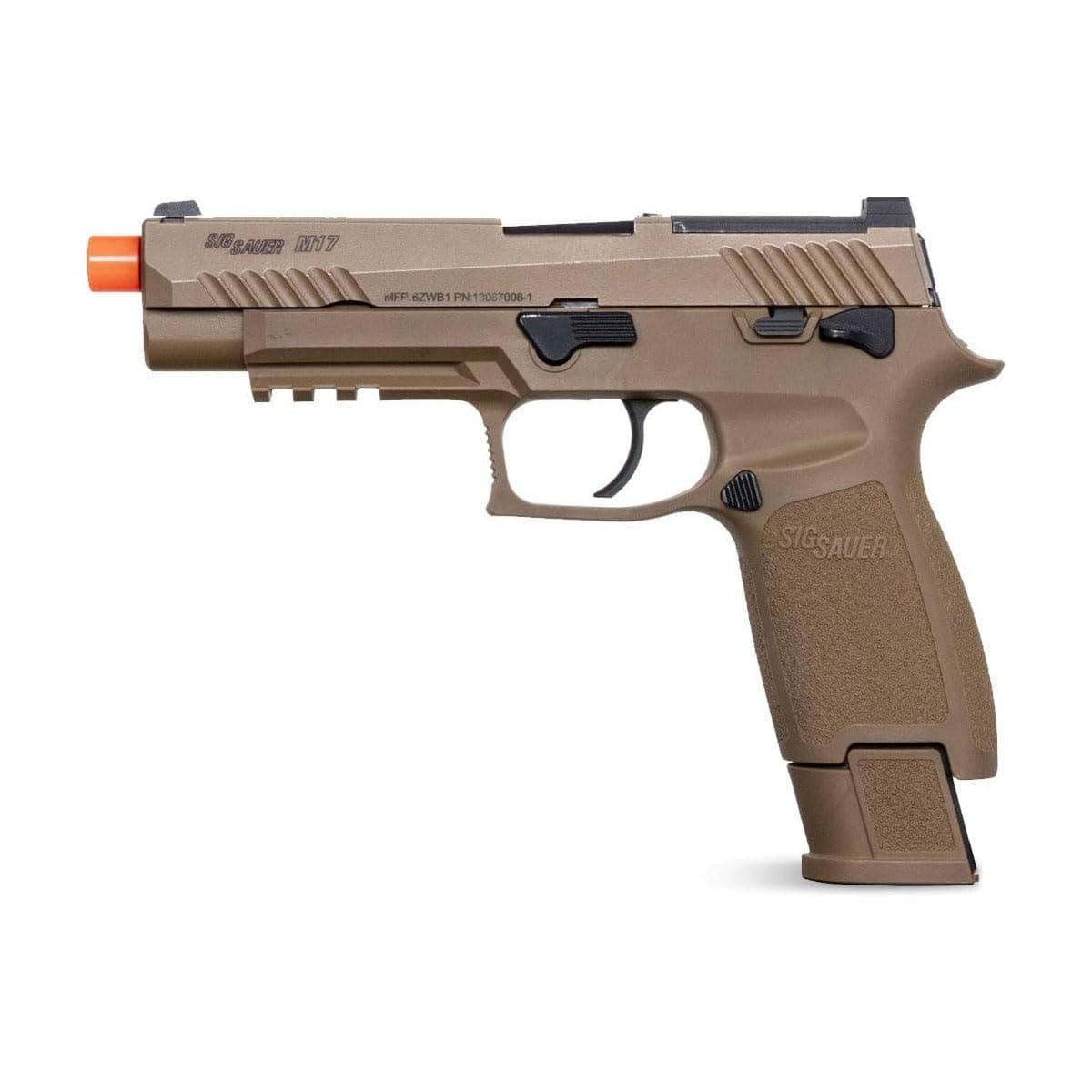 Sig Sauer Proforce 6mm BB Caliber Metal Slide Construction with Full Blow-Back Action 21rd M17 Airsoft Pistol, Coyote Tan