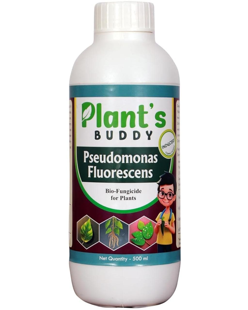 - Pseudomonas Fluorescens Liquid - 500ml (2×10⁹ CFU/ml) | Natural Bio-fungicide for plants home garden for Broad-Spectrum Fungal Disease Control | Bio - fungicide | Easy Application