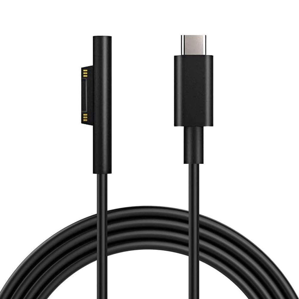- Surface Connect to USB-C Charging Cable 15V/3A Compatible for Microsoft Surface Pro 3/4/5/6/7, Surface Laptop 3/2/1,Surface Go, Surface Book1/2/3 1.8M(1.8M 6ft)