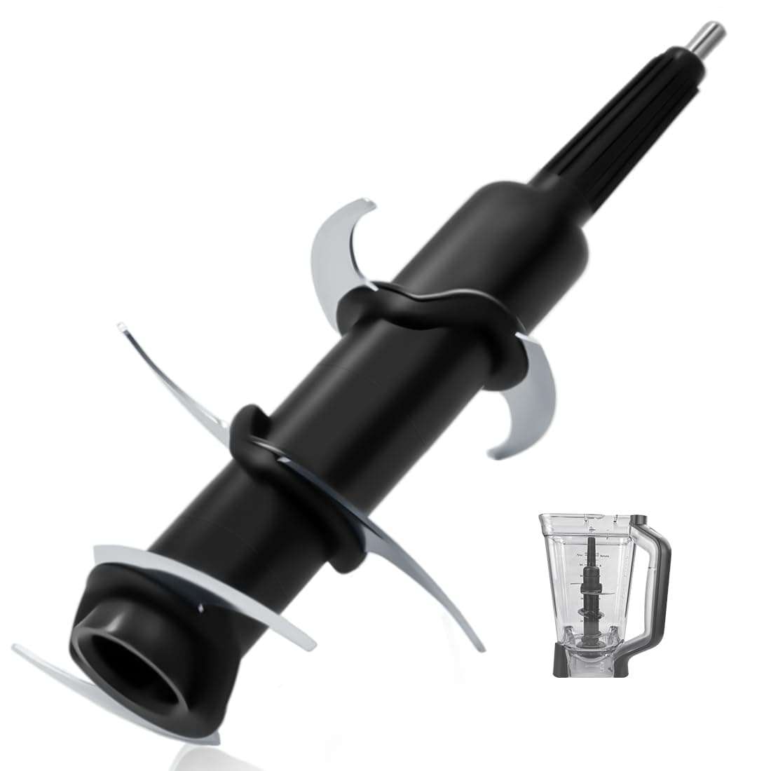 Blender 6-Blade Replacement Compatible with Ninja 72 oz Pitcher, Replacement 6-Stacked Blade for the Ninja Professional Blender BL610 BL740 BL660 BL663 BL710WM CO610B CT610, Stainess Steel