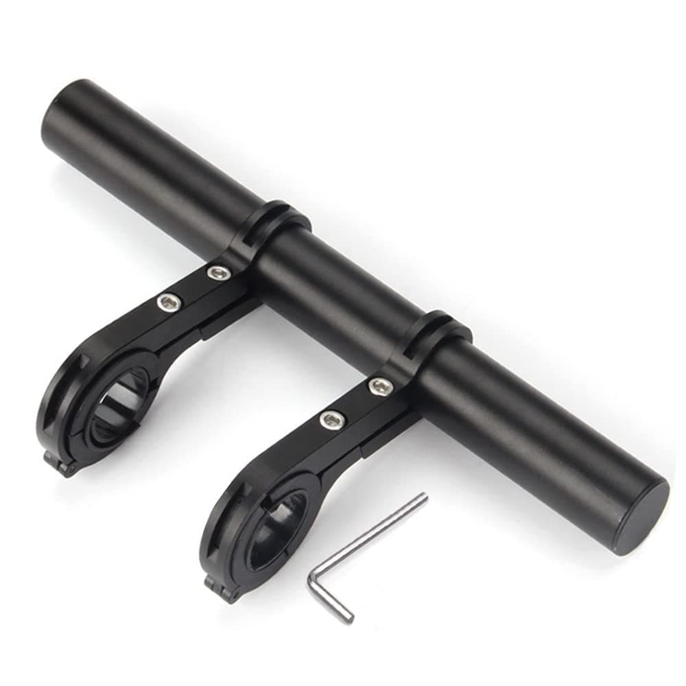 ZXIRANYUN Bicycle multi-function extension extension rack, double-clamp aluminum alloy handlebar extender, handlebar extension rack, used for stopwatch lamp bracket, bicycle accessories