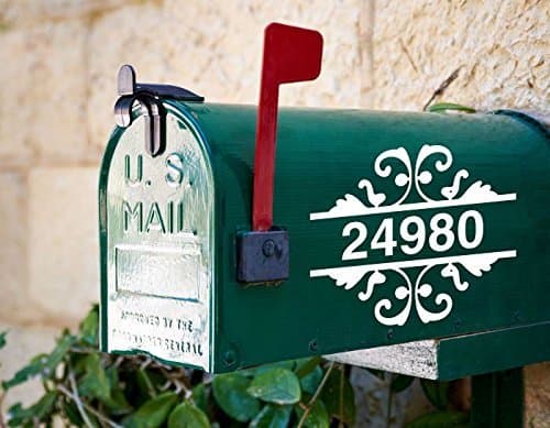 Set of 2 Mailbox Decals/Personal Address label/custom mailbox sticker