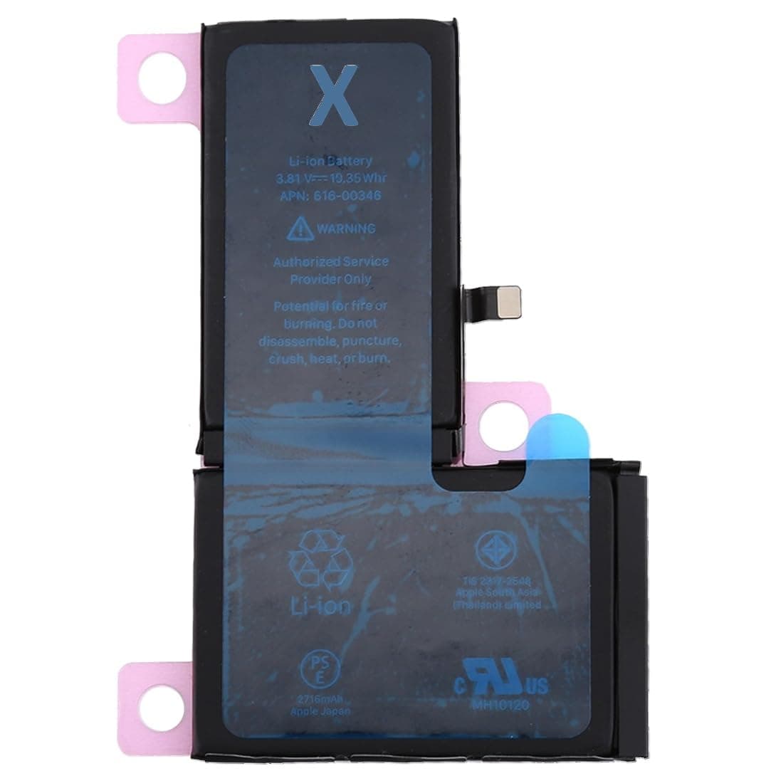 Premium Replacement Battery for iPhone X - 2716mAh - with adhesive