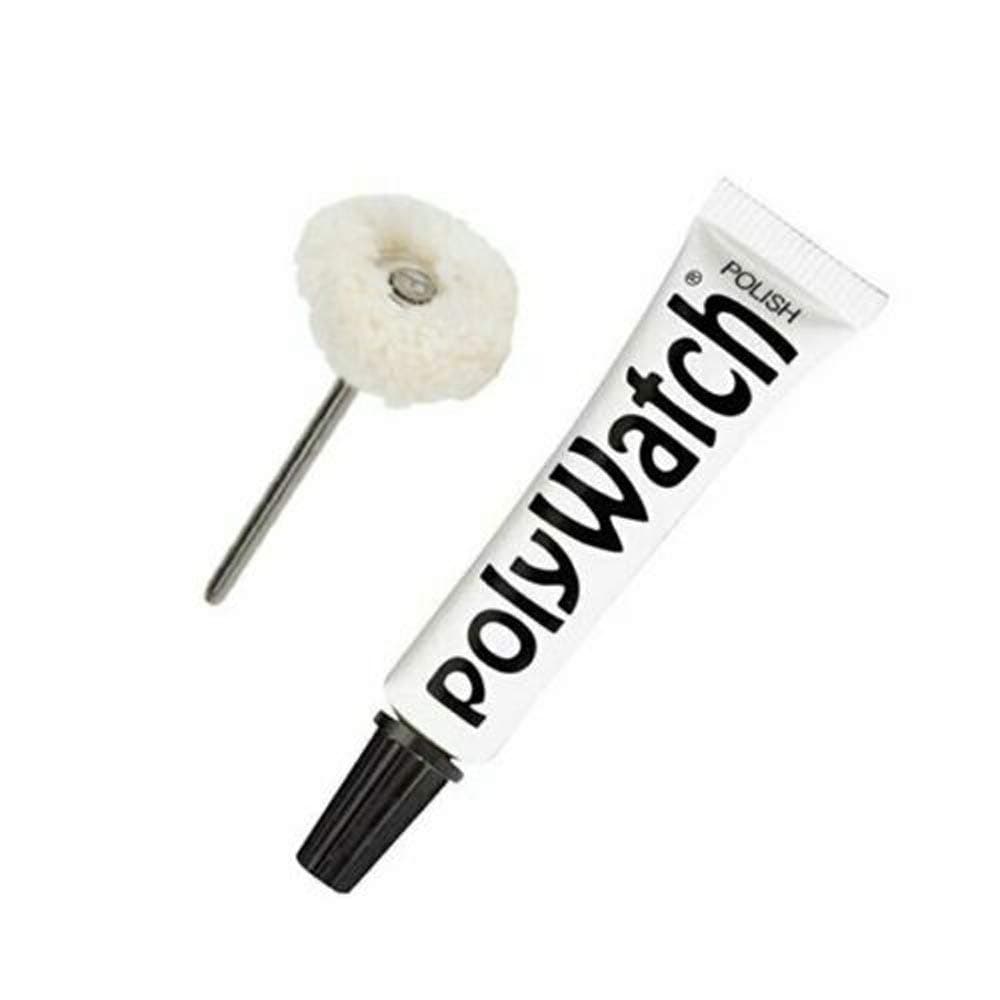 PolyWatch Plastic Watch Crystal Scratch Remover Polish Tool with Mounted String Buff Soft Polishing