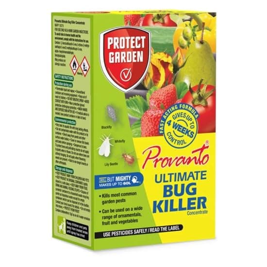 Ultimate Bug Killer Concentrate - Fast Acting Insecticide, Protects For 4 Weeks - Garden Care, Plant Protection, Indoor & Outdoor on Flowers, Fruit & Veg, Concentrate Makes 60L - 30ML