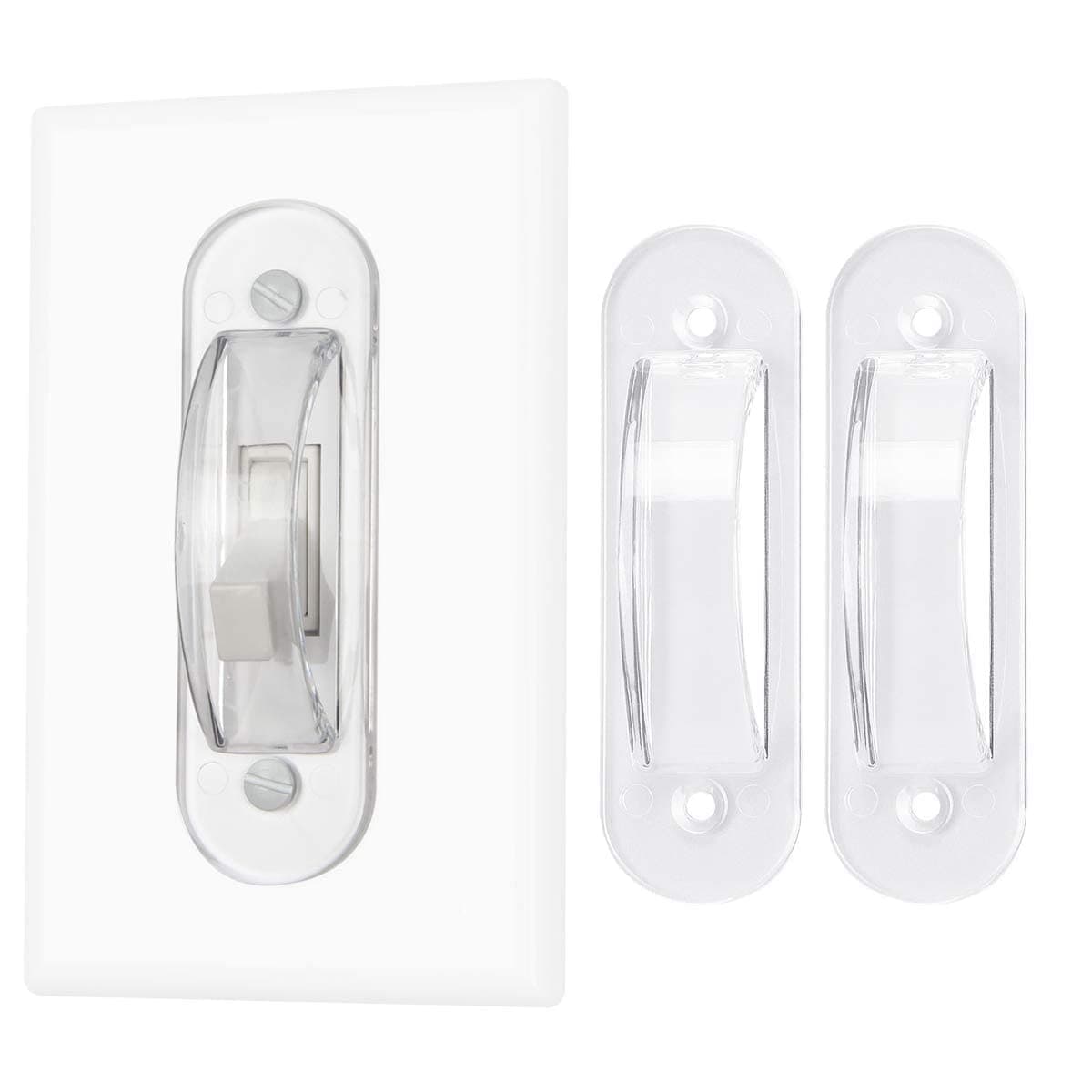 Wall Switch Guards Plate Covers Child Safety Security Home Decor (2 Pack), Clear - Keeps Light Switch ON Or Off Prevent Accidental Device Turn On or Off…