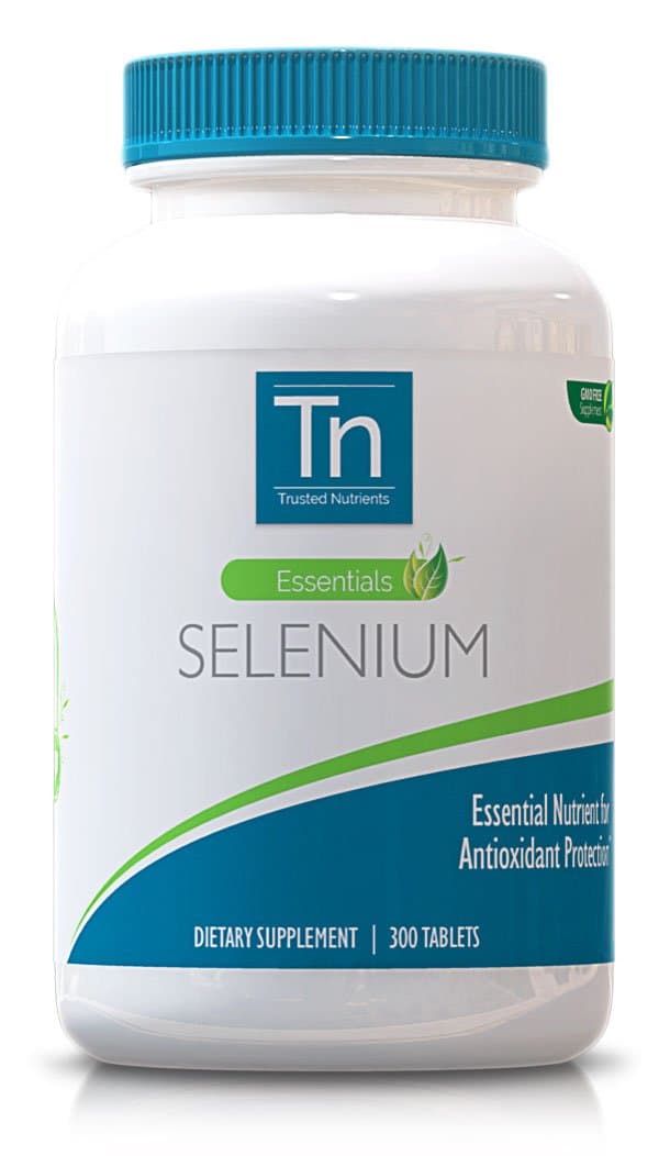 Trusted Nutrients Essentials: Selenium, 300 Count, 200 mcg per Tablet, as Selenium Yeast, GMO Free