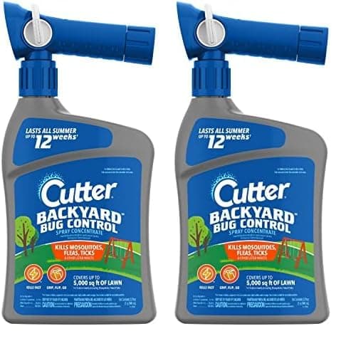 Cutter Backyard Bug Control Spray Concentrate, Mosquito Repellent, Kills Mosquitoes, Fleas & Listed Ants, 32 fl Ounce (Pack of 2)