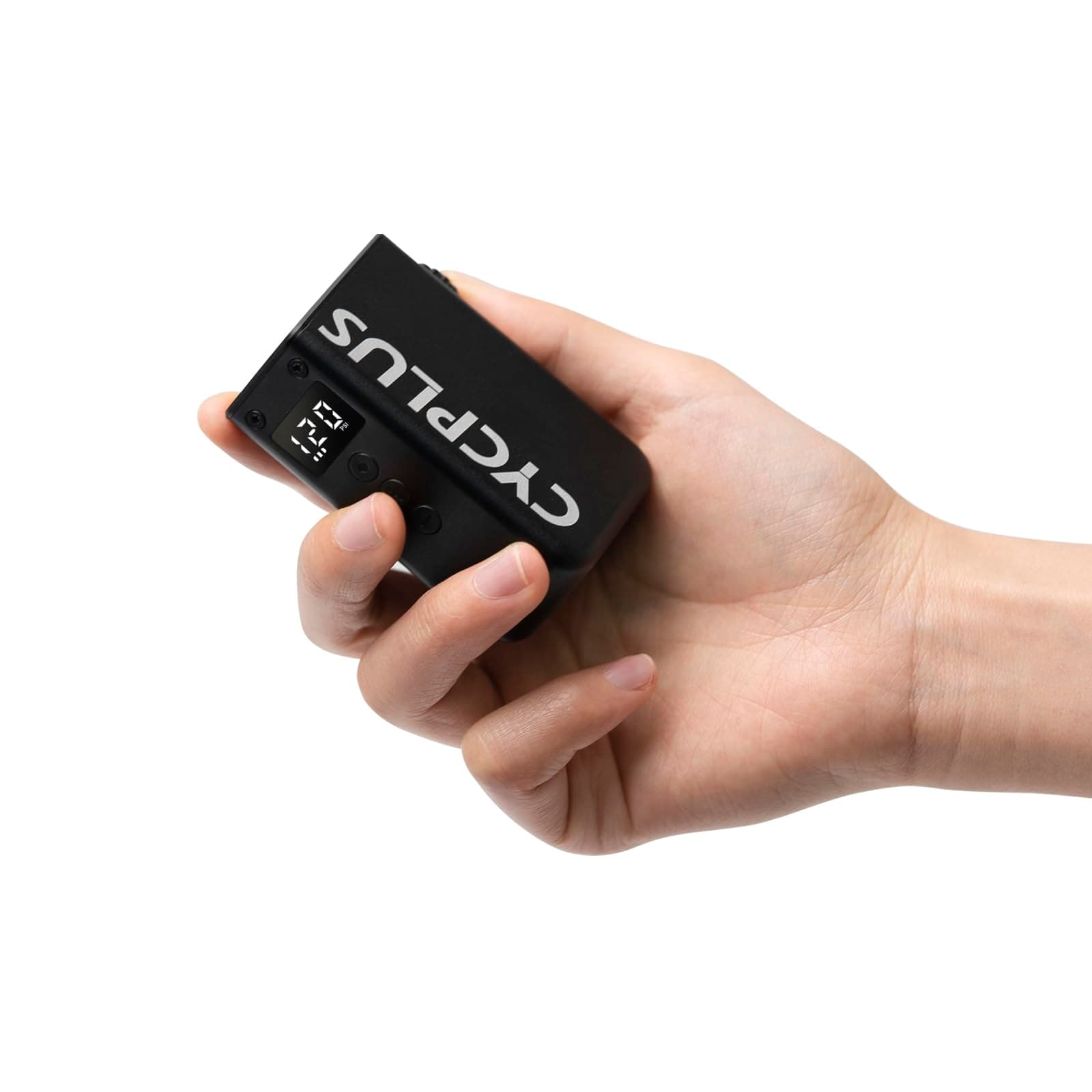 – CYCPLUS Tiny Pump Mini Bike Tire Pump with Gauge, Max 120 PSI Electric Bicycle Air Pump, Auto Stop, with Presta and Schrader Valve for E-Bike, Mountain Bike, City Bike and Road Bike AS2PRO, Black