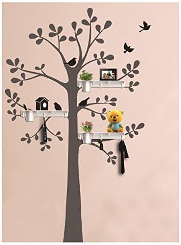 Dream Wall Wall Decal with in-Built Shelves, Tree Nests
