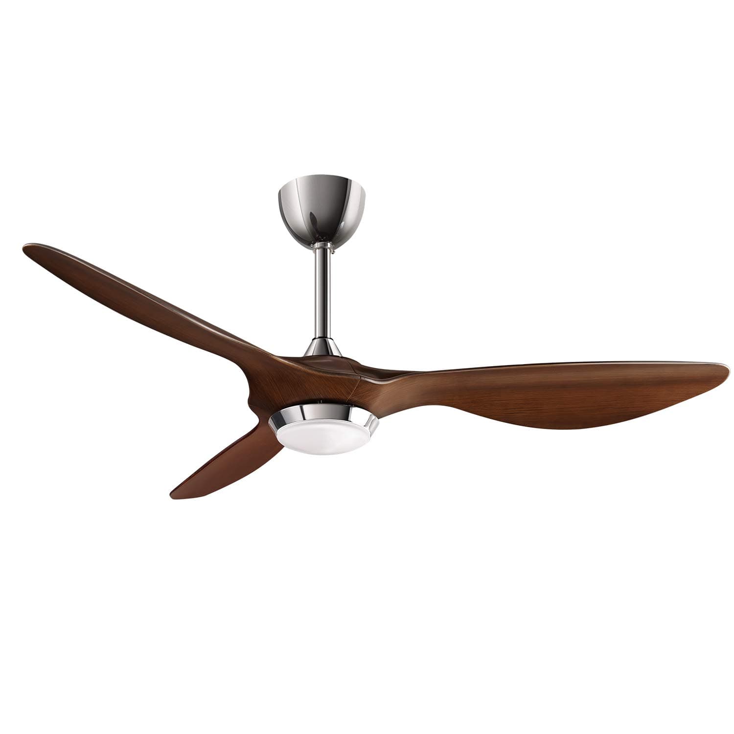 reiga 52 Inch Ceiling Fan with LED Light Kit Remote Control Modern Blade Noiseless Reversible Motor, Dimming and Color Temperature Adjustment, 6-speed, Hand-painted Finish