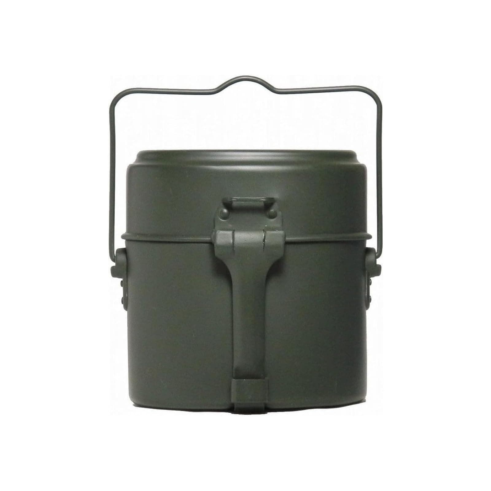MIL-TEC German Style Gray Aluminum Mess Kit | Three-Part Portable Military Mess Tin with Clap Frame | Ideal for Camping, Hiking, Outdoor Cooking | Height: 6.5", Width: 4.25", Weight: ca. 16 oz.